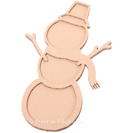 Śnieżny bałwanek z szalikiem - Wysypywanka sensoryczna