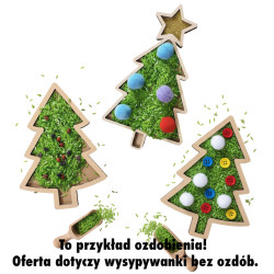 Choinki 3 różne - zestaw - Wysypywanka sensoryczna choinka