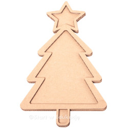 Choinka z gwiazdką na Boże narodzenie - Wysypywanka sensoryczna