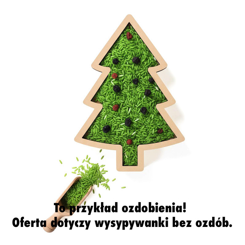 Choinka na Boże narodzenie - Wysypywanka sensoryczna