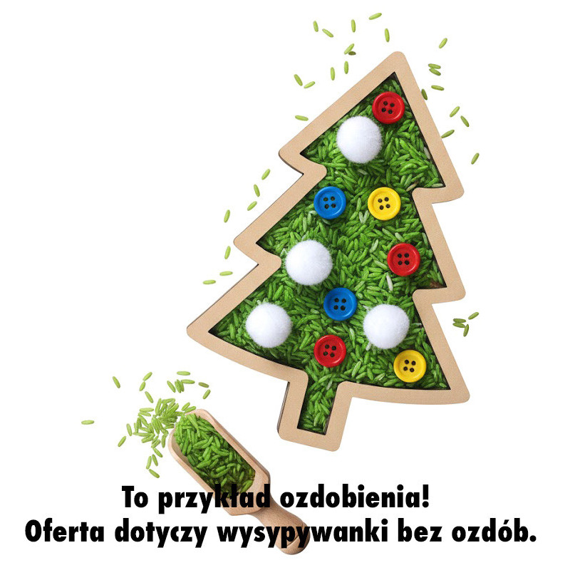 Choinka chudsza na Boże narodzenie - Wysypywanka sensoryczna