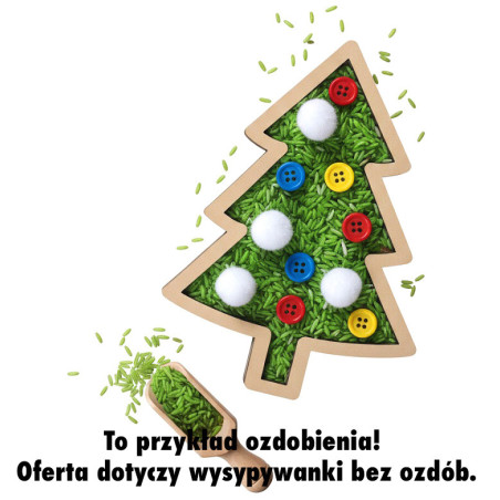 Choinka chudsza na Boże narodzenie - Wysypywanka sensoryczna