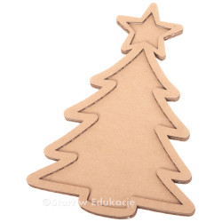 Choinka szeroka na Boże narodzenie - Wysypywanka sensoryczna