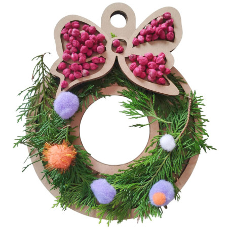 Wianek świąteczny Boże Narodzenie - Wysypywanka sensoryczna