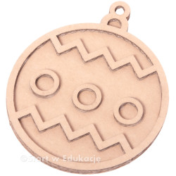 Bombka choinkowa okrągła z wzorkami mała 14cm - bombki choinkowe - Wysypywanka sensoryczna