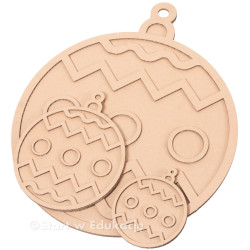 Bombka choinkowa okrągła z wzorkami OGROMNA 45cm - bombki choinkowe - Wysypywanka sensoryczna