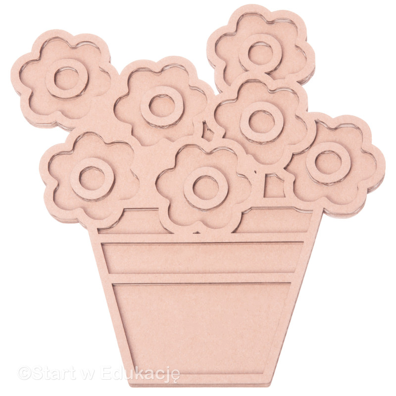 Kwiatek - Kwiaty w doniczce - Wysypywanka sensoryczna