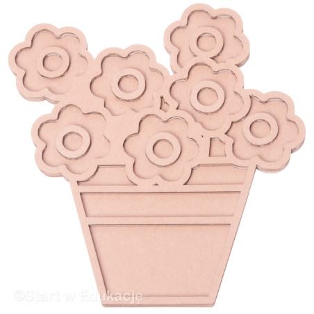 Kwiatek - Kwiaty w doniczce - Wysypywanka sensoryczna