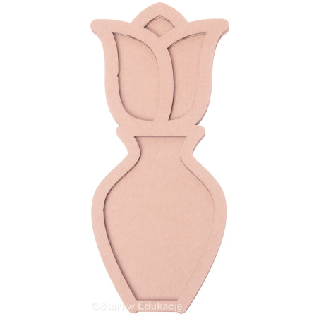 Kwiatek - Tulipan rozwinięty w wazonie - Wysypywanka sensoryczna