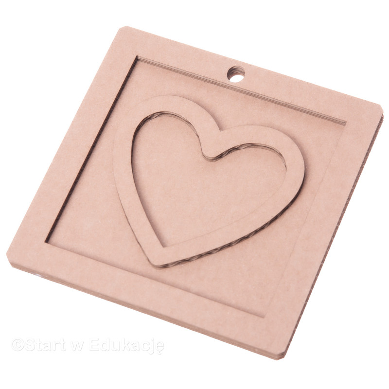 Ramka z serduszkiem mała 13cm - dzień Babci i Dziadka - Wysypywanka sensoryczna