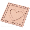 Ramka dziurkowana z serduszkiem mała 13cm - dzień Babci i Dziadka - Wysypywanka sensoryczna