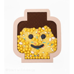 Ludzik głowa na Dzień lego - Wysypywanka sensoryczna