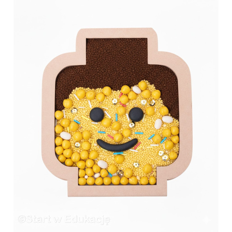 Ludzik głowa na Dzień lego - Wysypywanka sensoryczna