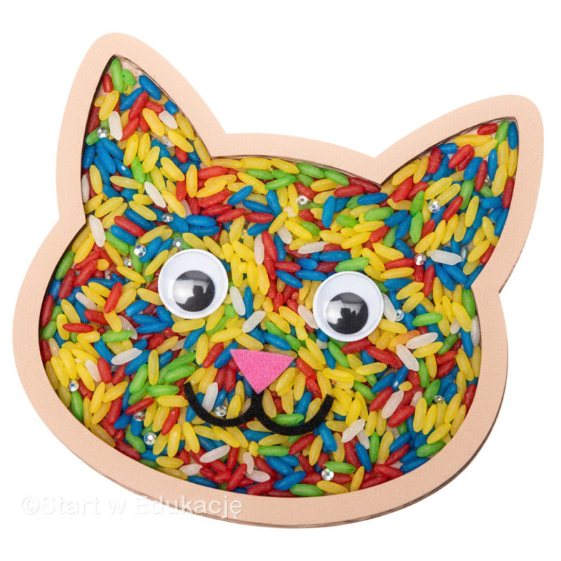 Kot głowa duża duże uszy - Wysypywanka sensoryczna