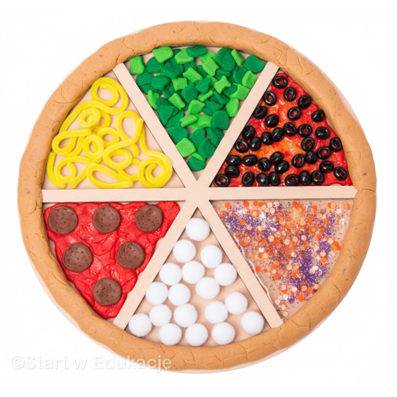 Pizza pokrojona mała - Dzień pizzy - Wysypywanka sensoryczna