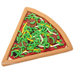 Pizza na kawałki - 6szt + talerzyk - Dzień pizzy - Wysypywanka sensoryczna