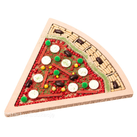 Pizza neapolitańska slice kawałek - Dzień pizzy - Wysypywanka sensoryczna