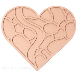 Serce wielkie Witraż - walentynki - Wysypywanka sensoryczna