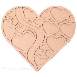 Serce wielkie Witraż serduszkowy - walentynki - Wysypywanka sensoryczna