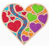 Serce wielkie Witraż serduszkowy - walentynki - Wysypywanka sensoryczna