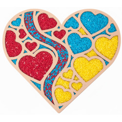 Serce wielkie Witraż serduszkowy - walentynki - Wysypywanka sensoryczna