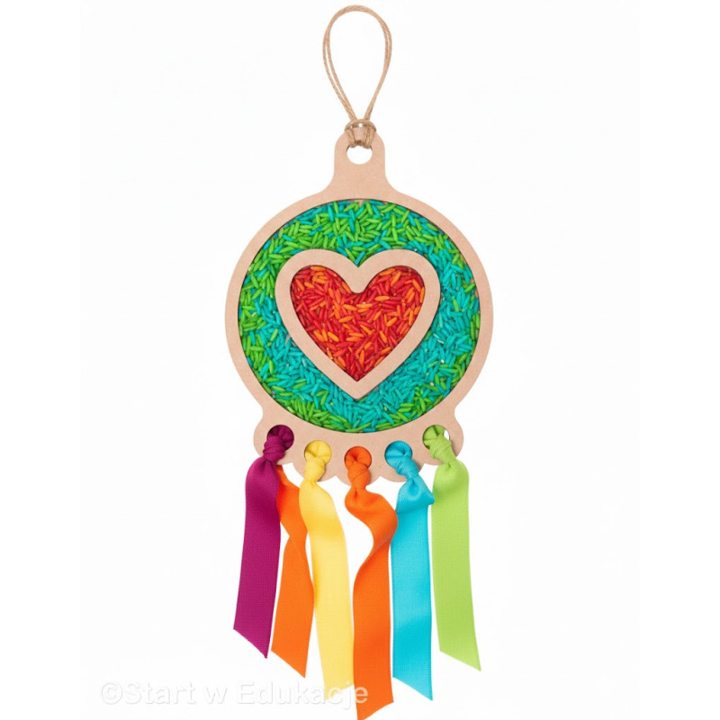 Łapacz snów Serce - walentynki - Wysypywanka sensoryczna