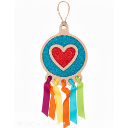 Łapacz snów Serce - walentynki - Wysypywanka sensoryczna