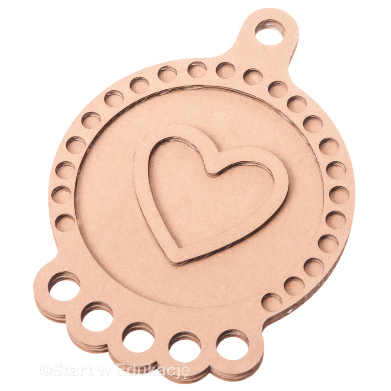 Łapacz snów mały dziurkowany Serce - walentynki - Wysypywanka sensoryczna