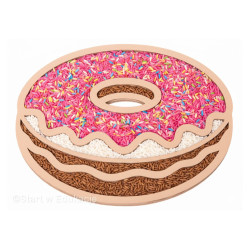 Pączek z dziurką Donut - tłusty czwartek - Wysypywanka sensoryczna