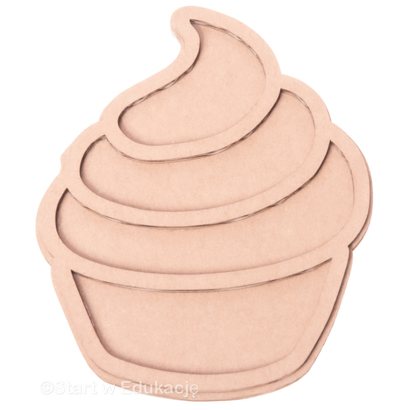 Babeczka z kremem - tłusty czwartek - Wysypywanka sensoryczna