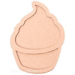 Babeczka z bitą smietaną - tłusty czwartek - Wysypywanka sensoryczna