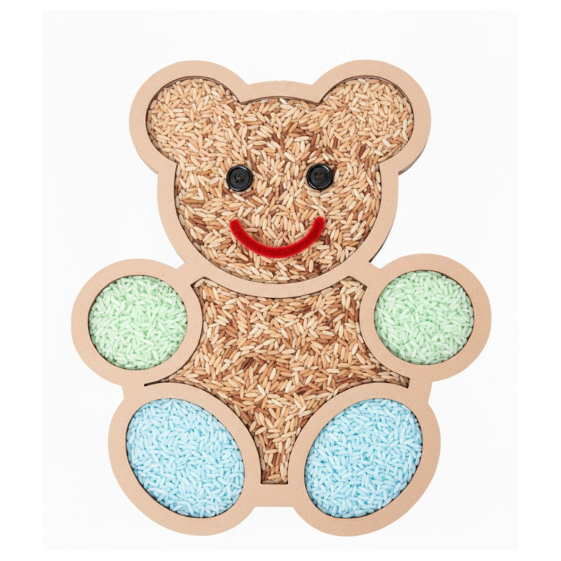 Miś przytulanka - Wysypywanka sensoryczna