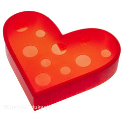 Serduszko Serce z otworami czerwone - Terapia ręki