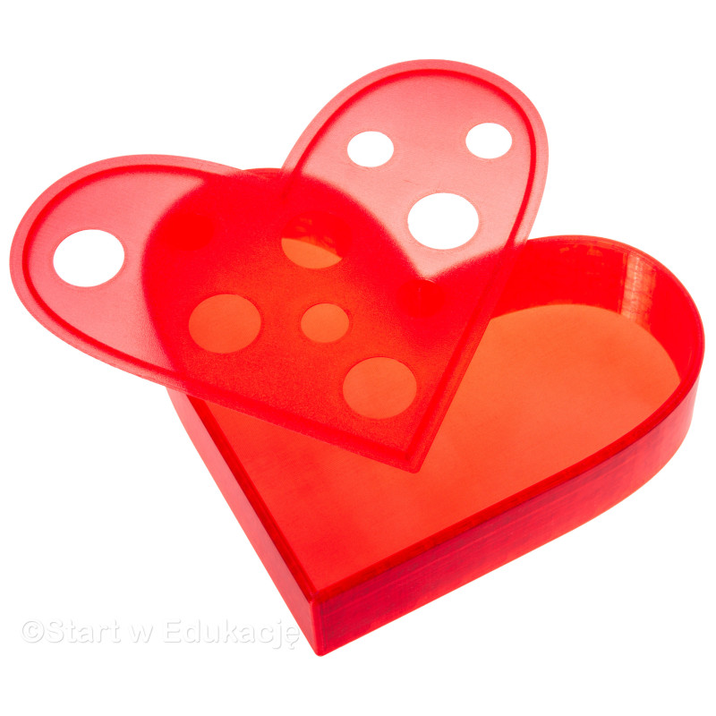 Serduszko Serce z otworami czerwone - Terapia ręki