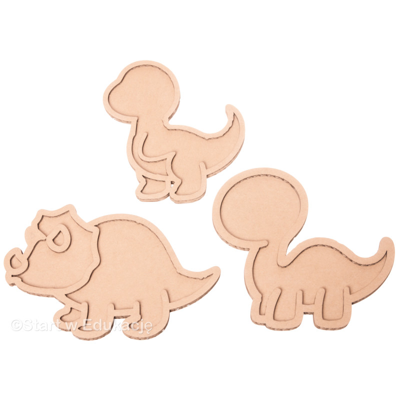 Zestaw małe dinozaury - 3 sztuki -  wysypywanka sensoryczna pomoc Montessori