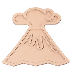 Dinozaury - średni wulkan - wysypywanka sensoryczna pomoc Montessori