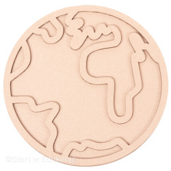 ZIemia - kula ziemska mapa - Wysypywanka sensoryczna