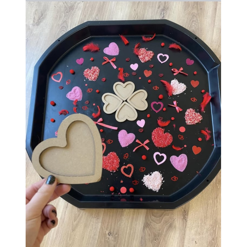 Serduszko Serce - walentynki - Wysypywanka sensoryczna