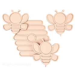 Zestaw mały ul i 3 pszczoły - pszczoła - Wysypywanka sensoryczna