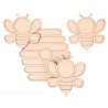 Zestaw mały ul i 3 pszczoły - pszczoła - Wysypywanka sensoryczna