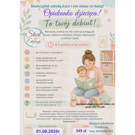 Szkolenie uzupełniające dla opiekunek - praktyczna wiedza